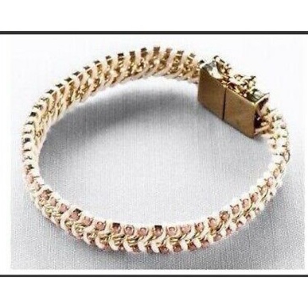 LOFT Braided Chain and Cord Sparkling Bracelet